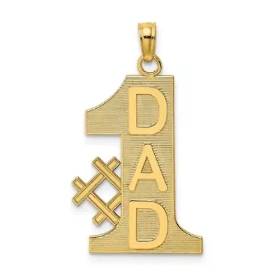 14K Yellow Gold #1 DAD Charm