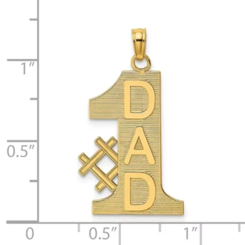 14K Yellow Gold #1 DAD Charm