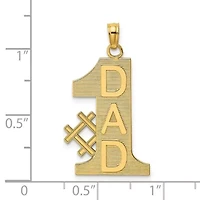14K Yellow Gold #1 DAD Charm