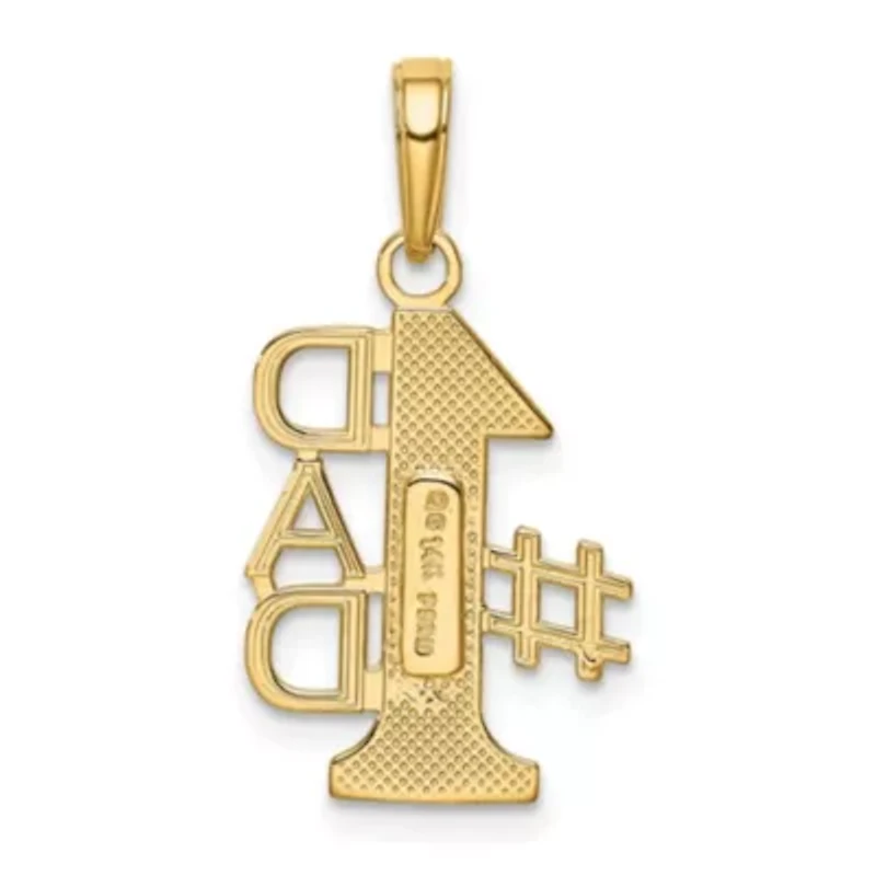 14K Yellow Gold #1 DAD Charm