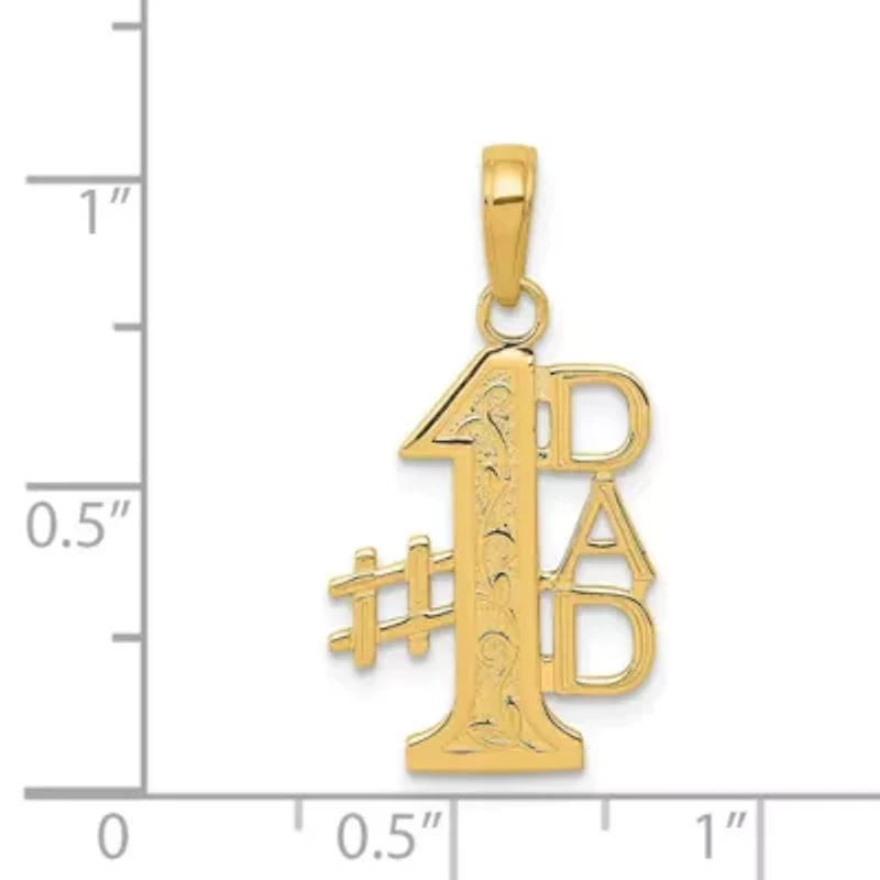 14K Yellow Gold #1 DAD Charm