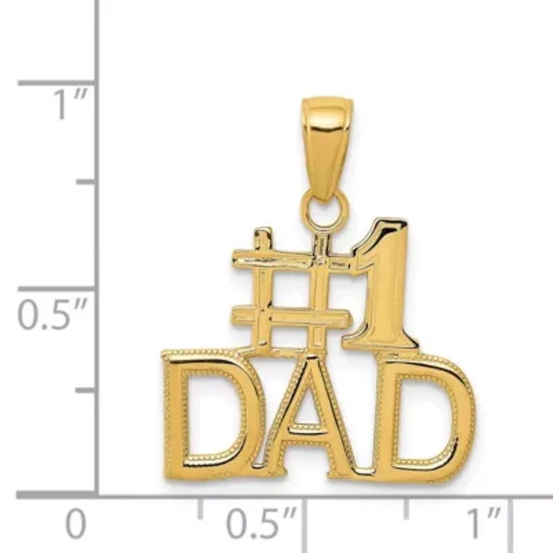 14K Yellow Gold #1 DAD Charm