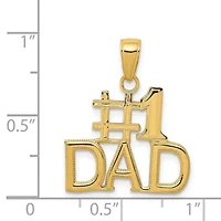 14K Yellow Gold #1 DAD Charm