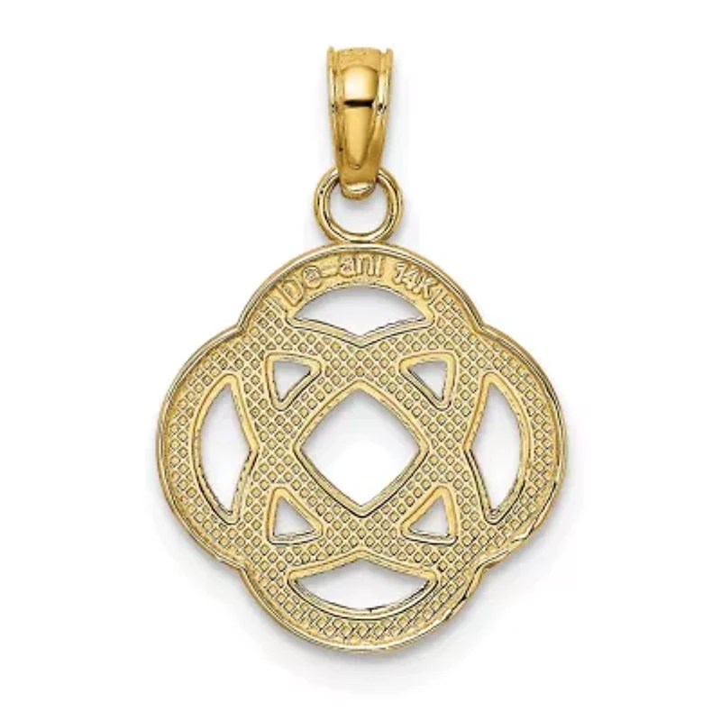 14K Yellow Gold Small Celtic Eternity Knot Circle Charm