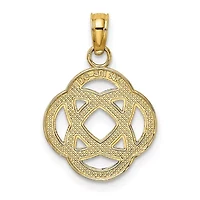 14K Yellow Gold Small Celtic Eternity Knot Circle Charm