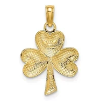 14K Yellow Gold 3-Leaf Clover Charm