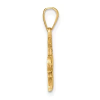 14K Yellow Gold Polished GRADUATE 2025 Under Cap Charm