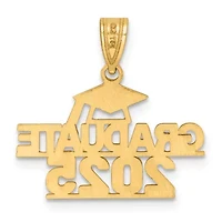 14K Yellow Gold Polished GRADUATE 2025 Under Cap Charm
