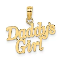 14K Yellow Gold DADDY'S GIRL Charm