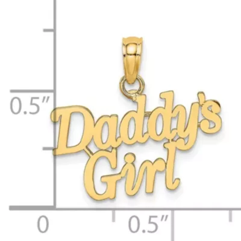 14K Yellow Gold DADDY'S GIRL Charm