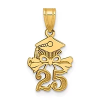 14K Yellow Gold Graduation Cap and Diploma-2025 Charm