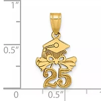 14K Yellow Gold Graduation Cap and Diploma-2025 Charm