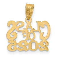14K Yellow Gold Polished CLASS OF 2025 Graduation Charm