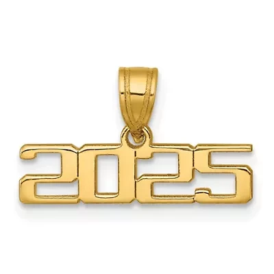 14K Yellow Gold Polished 2025 Graduation Charm