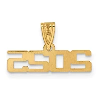 14K Yellow Gold Polished 2025 Graduation Charm