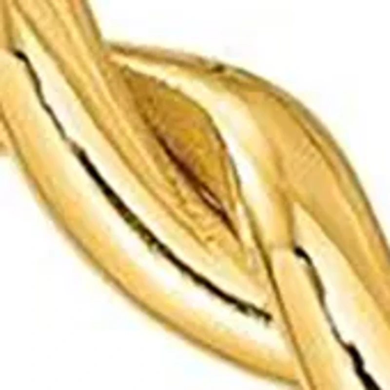 14K Yellow Gold Polished Twist Slip-On Bangle