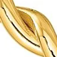 14K Yellow Gold Polished Twist Slip-On Bangle