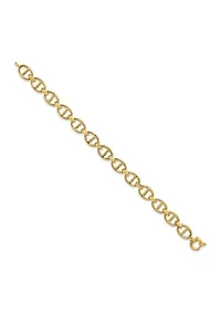 14K Yellow Gold Polished Fancy Link Bracelet