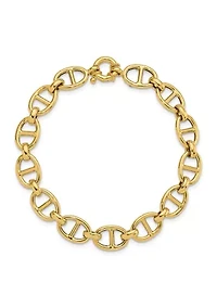 14K Yellow Gold Polished Fancy Link Bracelet