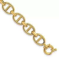 14K Yellow Gold Polished Fancy Link Bracelet