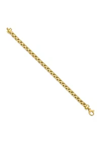 14K Yellow Gold Polished Fancy Link Bracelet