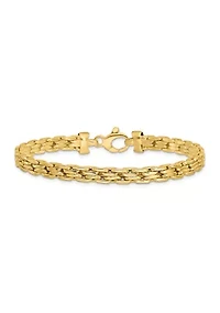 14K Yellow Gold Polished Fancy Link Bracelet