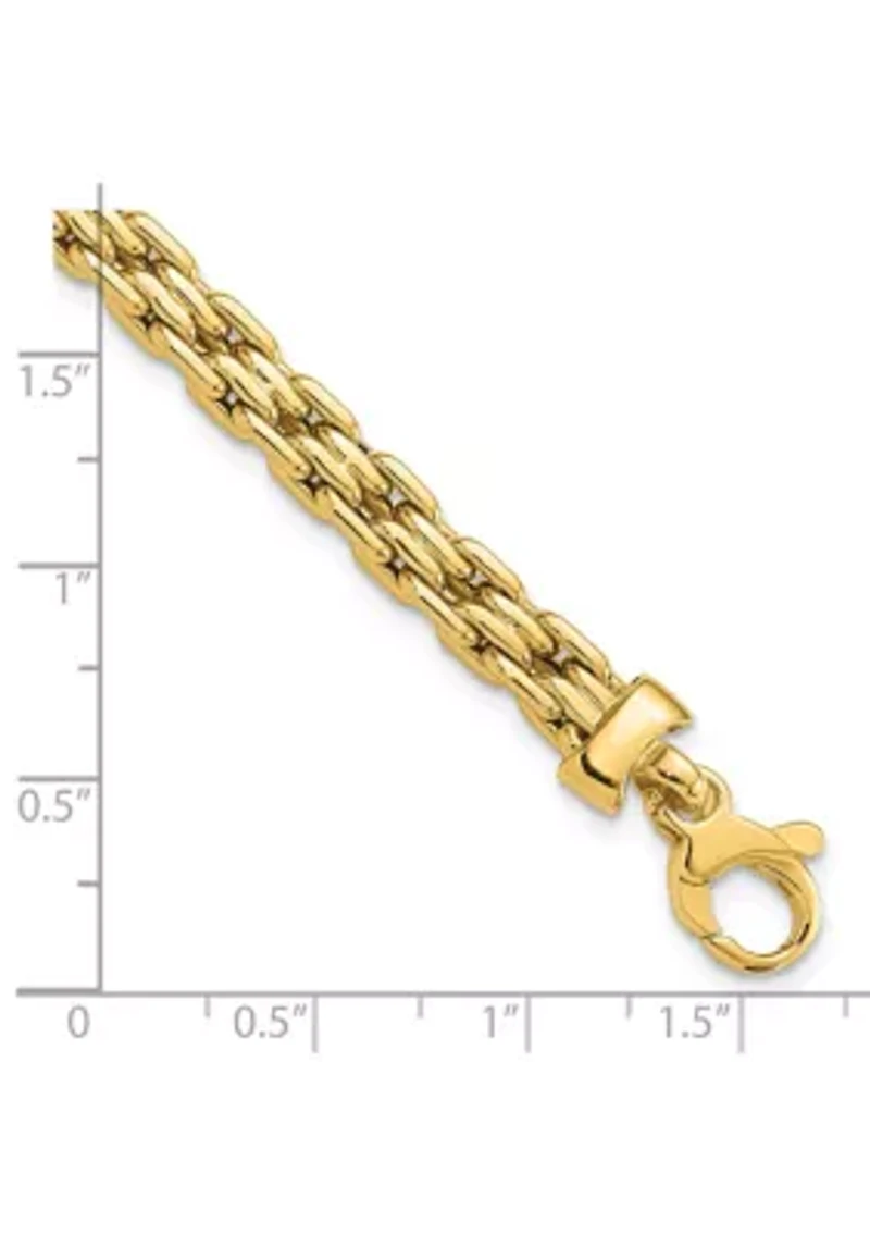 14K Yellow Gold Polished Fancy Link Bracelet