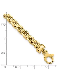 14K Yellow Gold Polished Fancy Link Bracelet