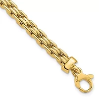 14K Yellow Gold Polished Fancy Link Bracelet