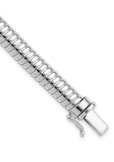 14K Two-tone Polished 7.25mm Domed Bracelet