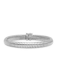 14K Two-tone Polished 7.25mm Domed Bracelet