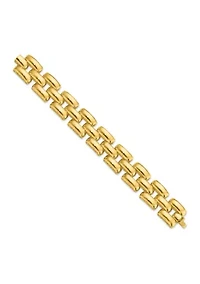 14K Yellow Gold Polished Fancy Link Bracelet