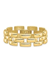 14K Yellow Gold Polished Fancy Link Bracelet