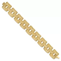 14K Yellow Gold Polished Fancy Link Bracelet