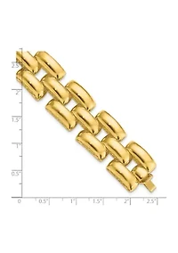 14K Yellow Gold Polished Fancy Link Bracelet