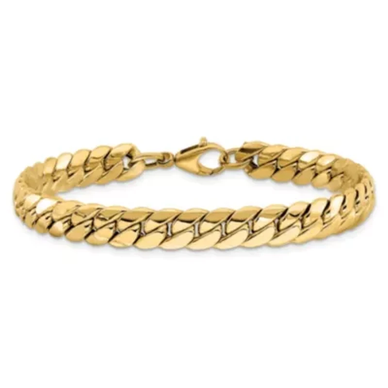 14K Yellow Gold Polished Fancy Link Bracelet