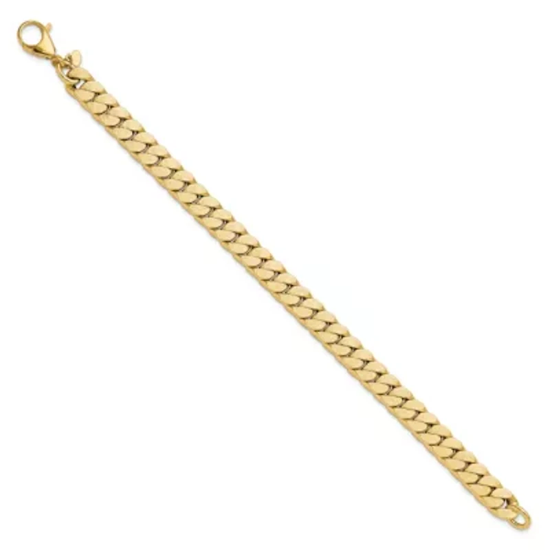 14K Yellow Gold Polished Textured Reversible Men's Bracelet