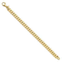 14K Yellow Gold Polished Textured Reversible Men's Bracelet