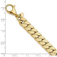 14K Yellow Gold Polished Textured Reversible Men's Bracelet