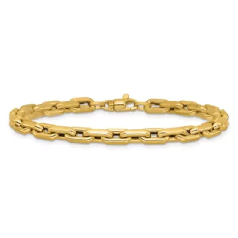 14K Yellow Gold Polished Fancy Link Bracelet