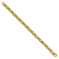 14K Yellow Gold Polished Fancy Link Men's Bracelet