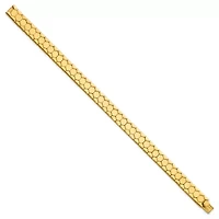 14K Yellow Gold Polished Hexagon Design Bracelet