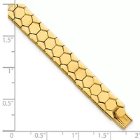 14K Yellow Gold Polished Hexagon Design Bracelet