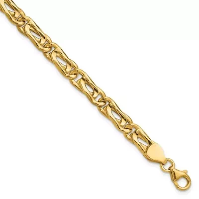 14K Yellow Gold Polished Fancy Link Bracelet