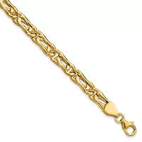 14K Yellow Gold Polished Fancy Link Bracelet