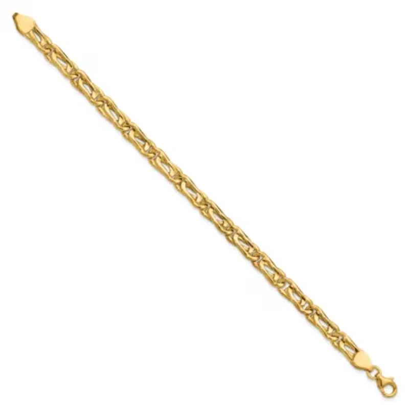 14K Yellow Gold Polished Fancy Link Bracelet
