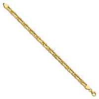 14K Yellow Gold Polished Fancy Link Bracelet