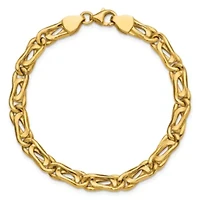14K Yellow Gold Polished Fancy Link Bracelet