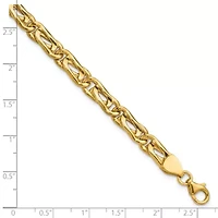 14K Yellow Gold Polished Fancy Link Bracelet