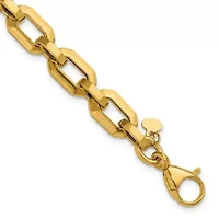 14K Yellow Gold Polished Fancy Link Bracelet